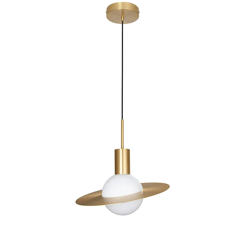 Econiko Gold Planet Pendant Light: Nordic Modern Chandelier for Bedroom, Kitchen, Living Room