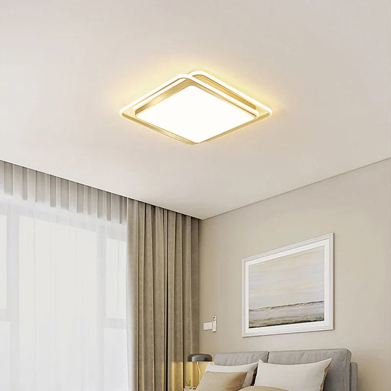 Nordic Modern LED Ceiling Lamp 152W Gold Light Fixture for Living Room by Econiko.