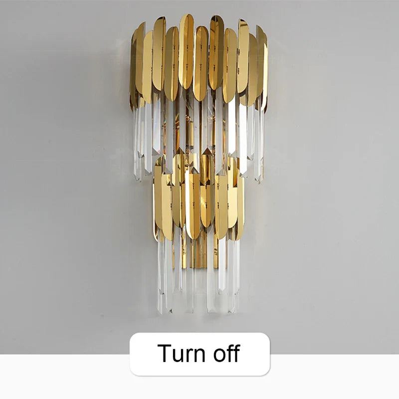 Nordic Crystal Wall Light Gold Sconces Indoor Lighting by Econiko