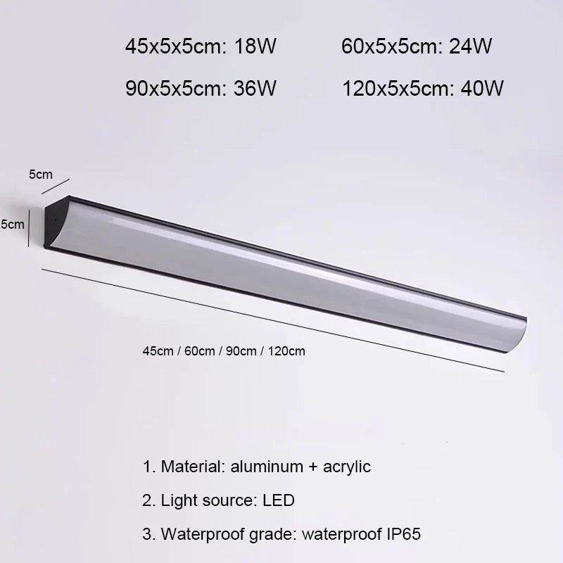 Econiko Outdoor Waterproof Wall Lamp Modern Minimalist Wall Light for Courtyard Decoration