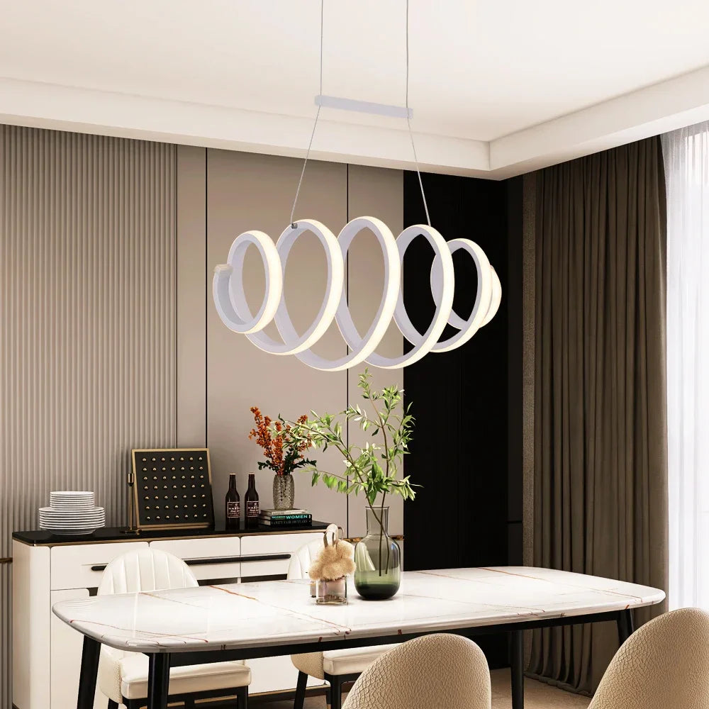 Acrylic LED Chandelier Ceiling Light by Econiko for Modern Living Dining Bedroom Decor