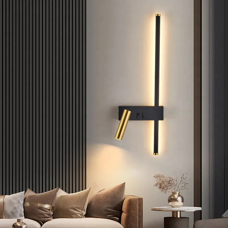 Adjustable LED Wall Sconce Strip for Corridor Aisle Staircase Bedroom Living Room Spotlight Home Fixtures by Econiko