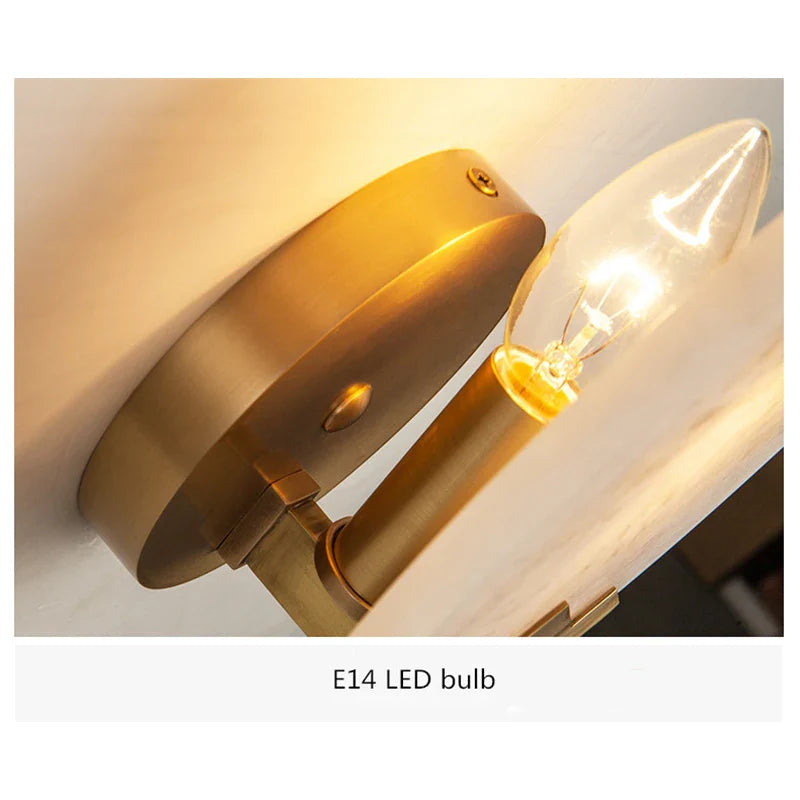 Round Copper LED Wall Sconce by Econiko – Modern Nordic Indoor Lighting for Home, Hotel, Bedroom