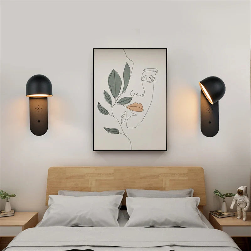 Adjustable Econiko Smart LED Wall Lamp: Rotatable, Dimmable, 9w Modern Sconce Light