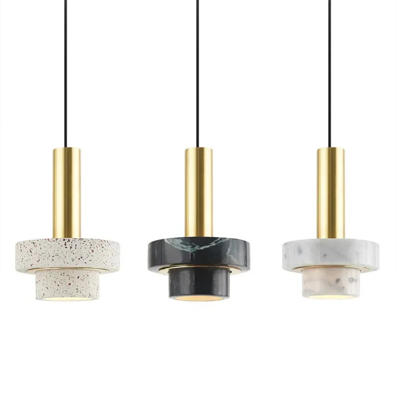 Econiko Marble LED Pendant Light: Modern Nordic Luxury Hanging Lamp for Home Decor