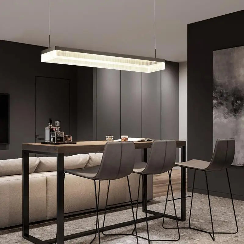 Acrylic LED Pendant Light for Dining Living Room Kitchen, Square Creative Lighting by Econiko