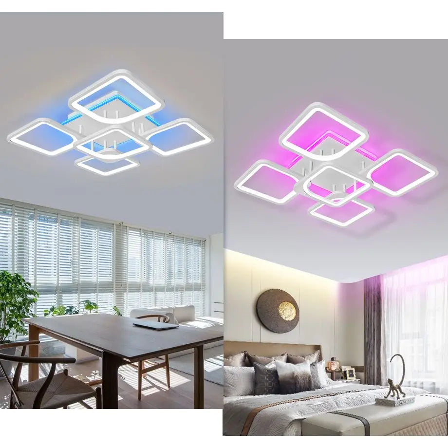 Econiko LED Ceiling Chandelier Light, Dimmable for Kitchen Dining Bedroom Hall Living Room