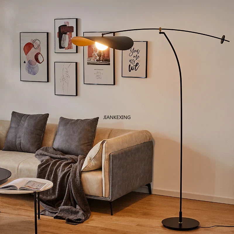 Adjustable LED Hat Floor Lamp for Modern Minimalist Living Room Decor by Econiko