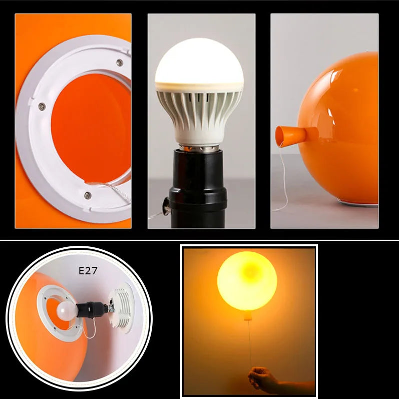 Colorful Balloon Memory LED Wall Lamps Pull Switch - Econiko Wall Lighting