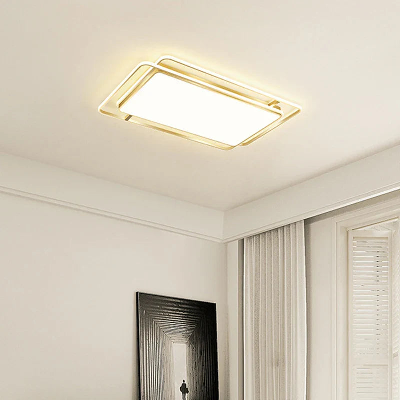 Nordic Modern LED Ceiling Lamp 152W Gold Light Fixture for Living Room by Econiko.