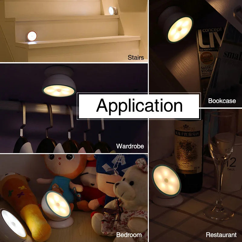 Econiko Motion Sensor Wall Light | Rechargeable LED Night Lamp for Indoor Lighting