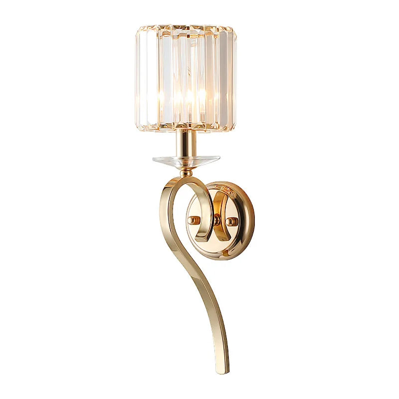 Luxury Crystal Wall Light Gold Sconce Indoor Lighting for Living Room Bedroom by Econiko