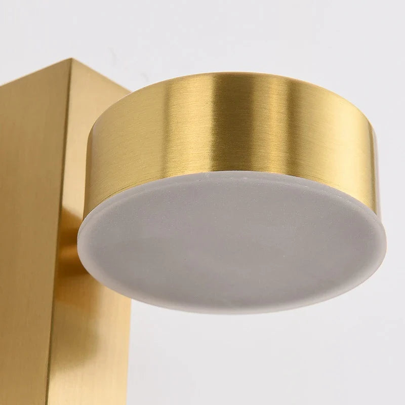 12W LED Wall Lamp Dimmable Switch 350° Rotate Sconce Light For Home Living Room Bedside - Econiko Gold Brass Luminaire