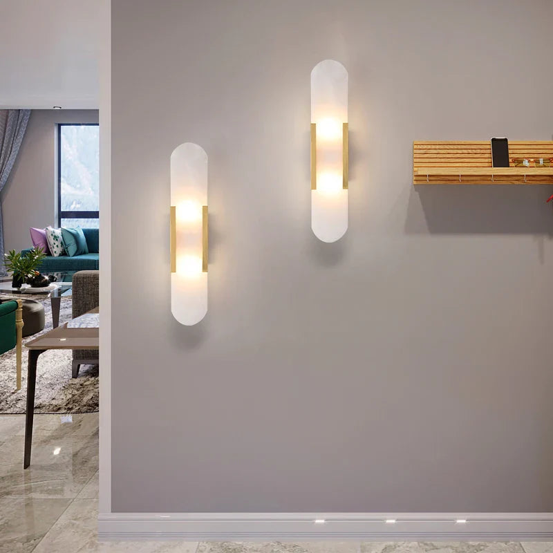 Nordic Marble LED Wall Lamp Modern Indoor Lighting Sconces by Econiko