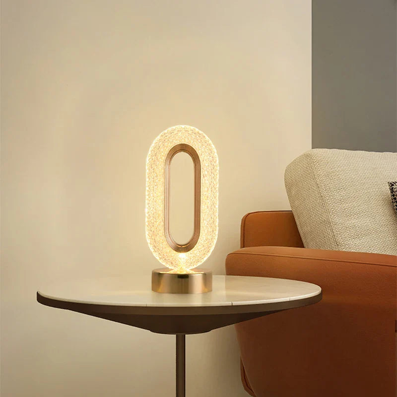 Econiko Crystal Nordic LED Desk Lamp with Touch Switch and Charging