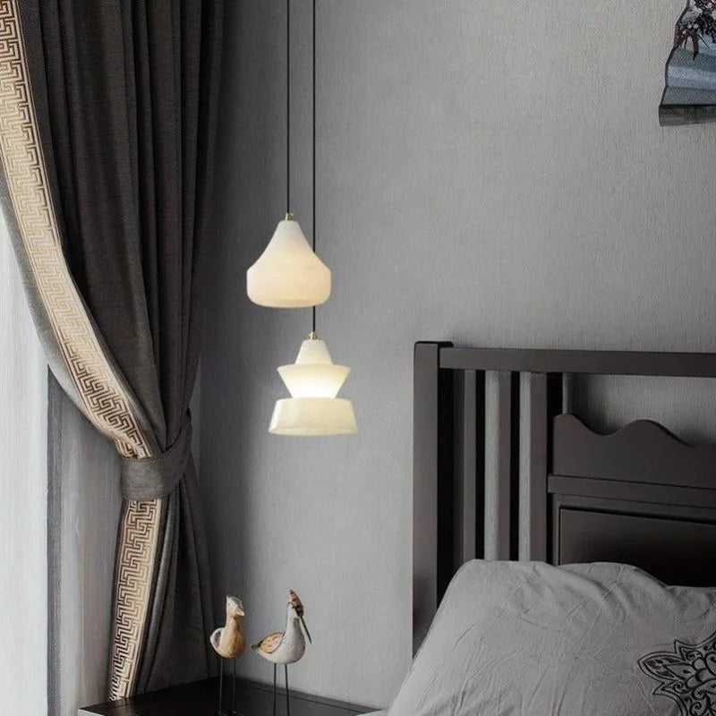 Alabaster Pendant Lights LED Hanging Lamps Designer Single Over Island Lighting by Econiko