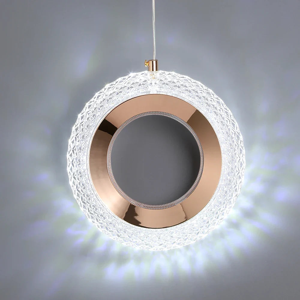 Acrylic Moon Sun Chandelier LED Pendant Light by Econiko - Modern Ceiling Lamp for Bedroom Living Dining Kitchen