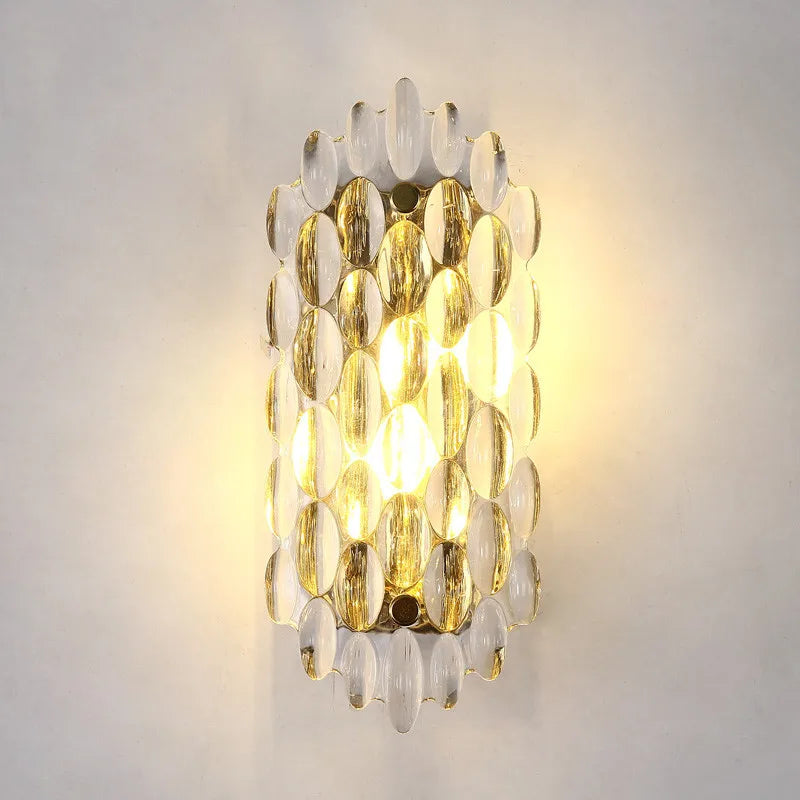 Nordic Modern Gold LED Wall Light Luxury Sconces, Indoor Crystal Lamp Econiko for Bedroom & Hotel