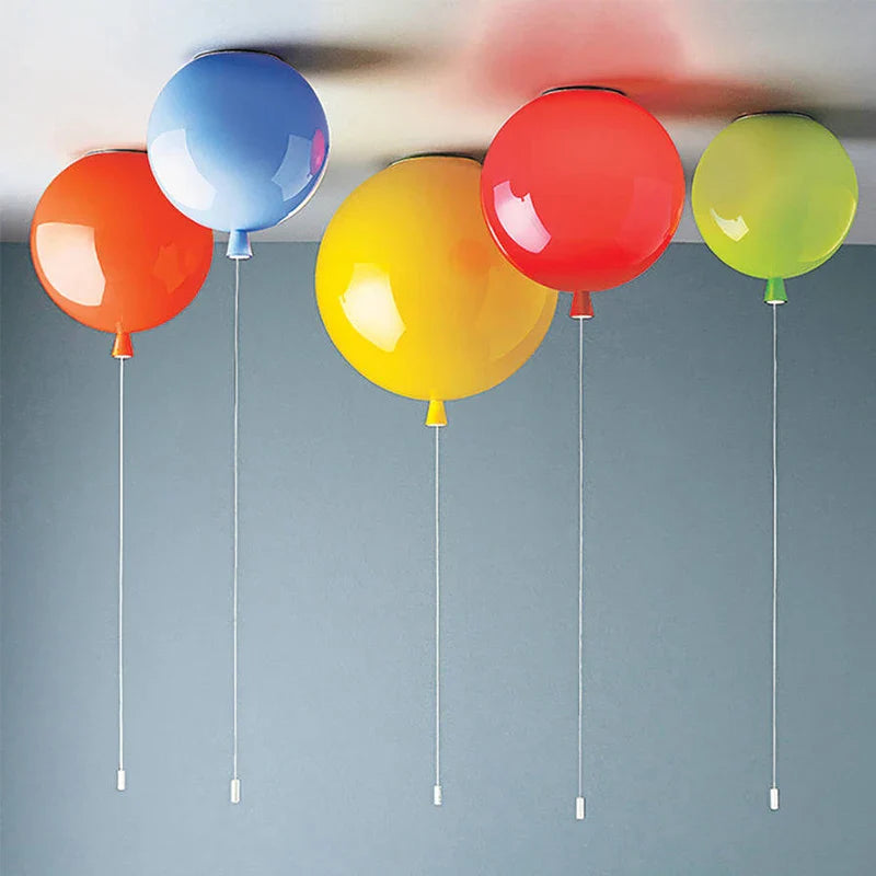 Colorful Balloon Ceiling Light for Bedroom Kids' Room Decor, Nordic Design by Econiko.