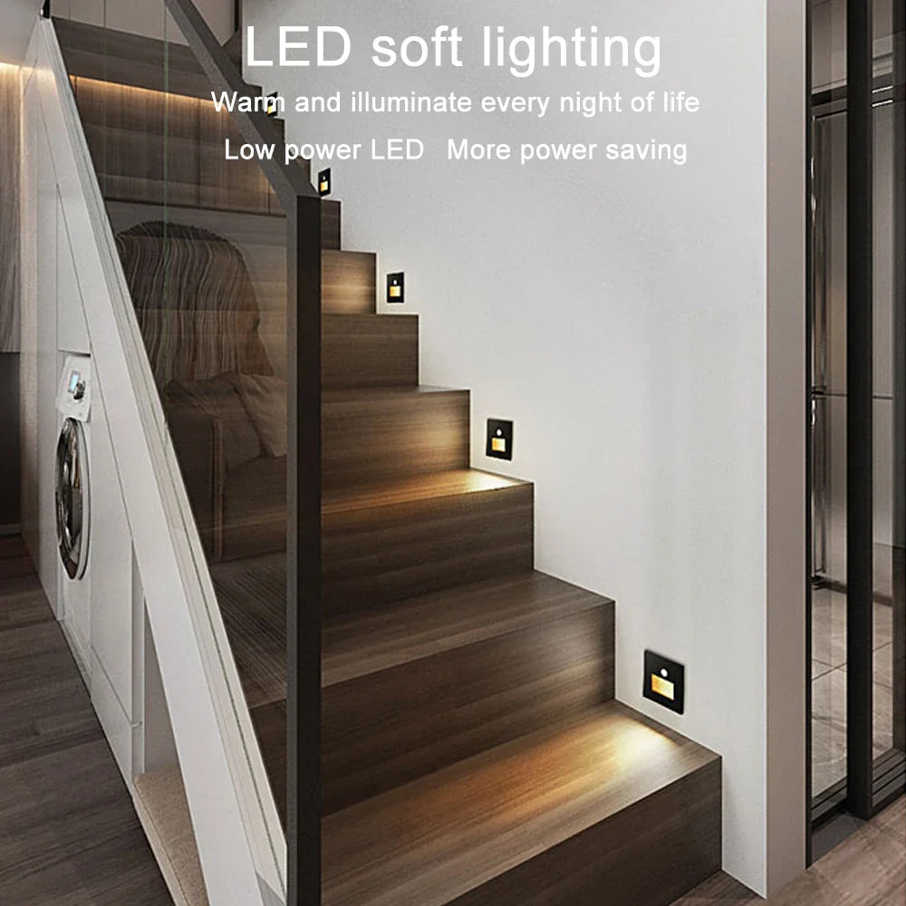 Motion Sensor Night Light LED Wall Lamp for Stairs, Kitchen, Foyer by Econiko