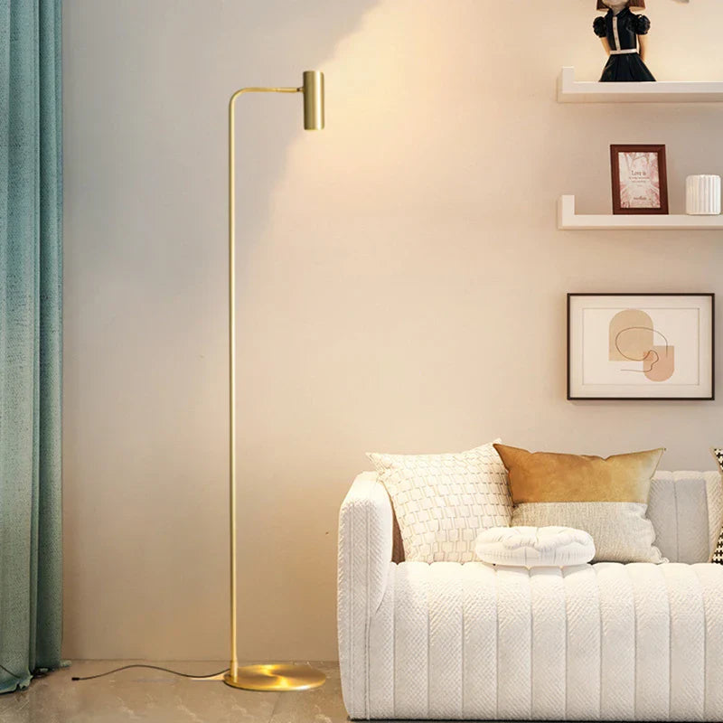 Brass Floor Lamp for Living Room Bedroom Hotel - Econiko Modern Standing Light