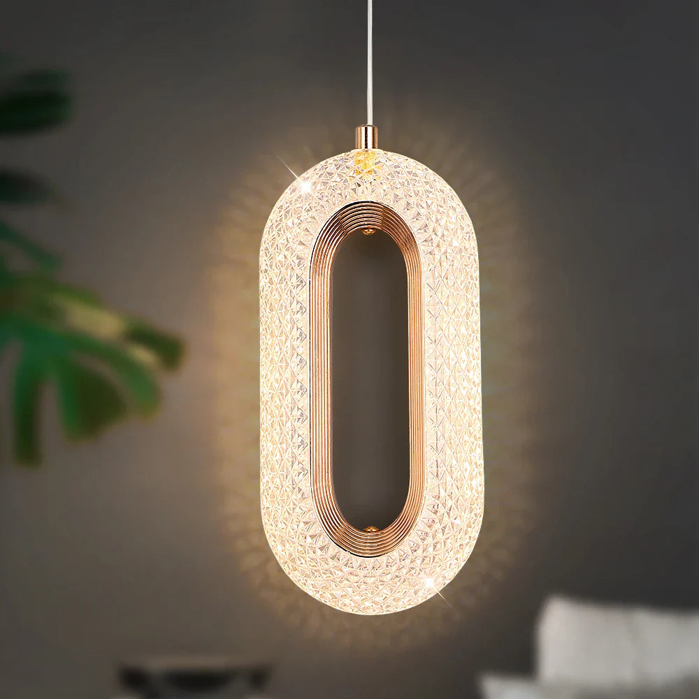 Acrylic Moon Sun Chandelier LED Pendant Light by Econiko - Modern Ceiling Lamp for Bedroom Living Dining Kitchen