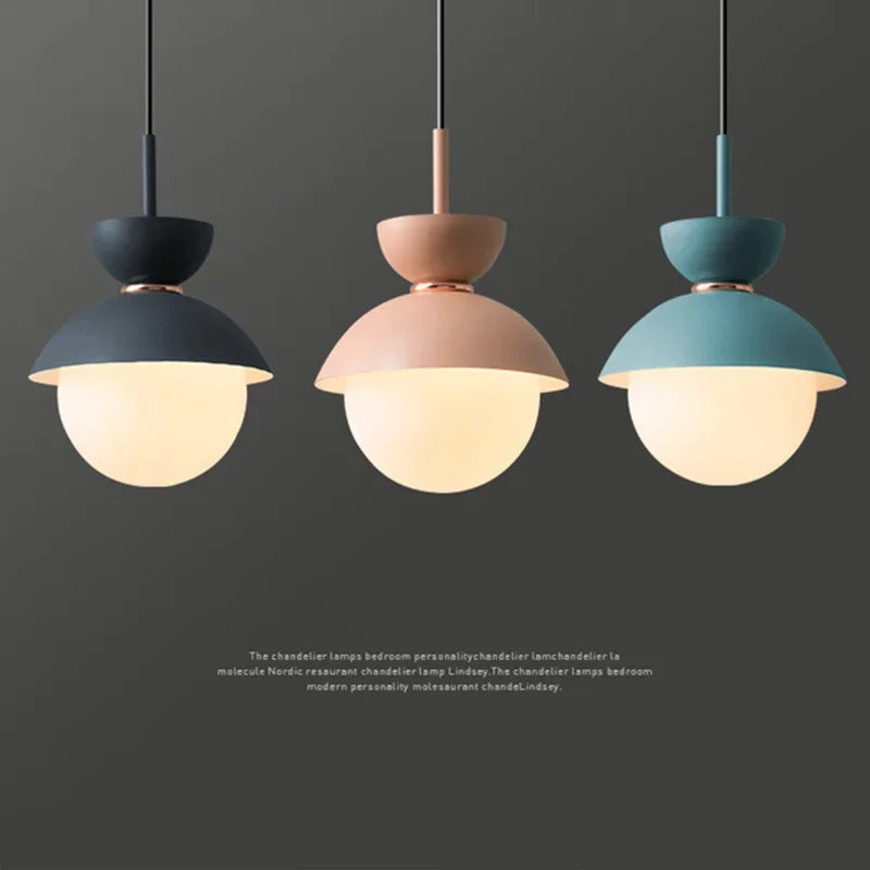 Econiko Nordic Modern Pendant Light Colorful Hanging Lamp for Home Decor