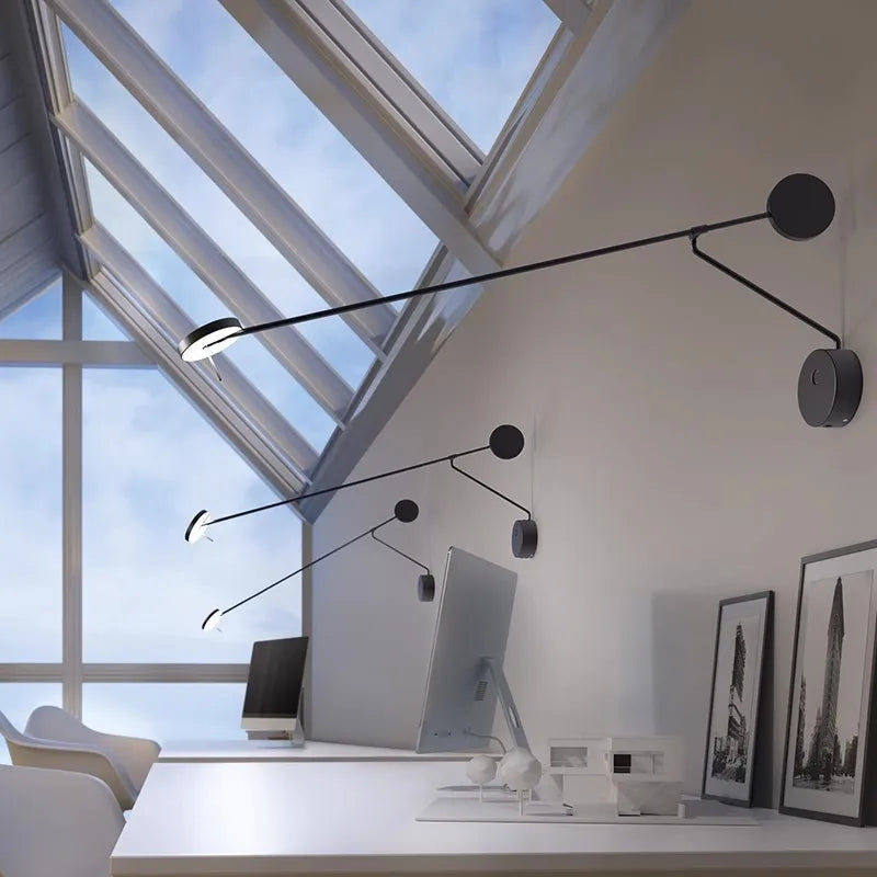 Adjustable Swing Arm LED Wall Lamp by Econiko: Modern Lighting for Bedroom, Study, Living Room