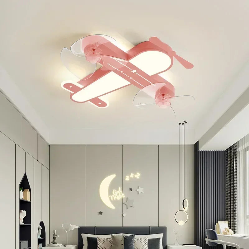 Airplane LED Ceiling Lights by Econiko: Children's Cartoon Creative Lamp for Kids Room.