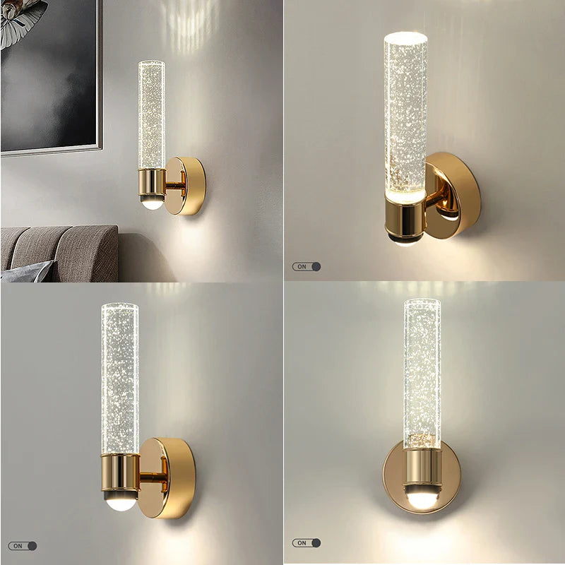 Bubble Crystal LED Wall Sconces for Home Decor by Econiko - Modern Indoor Hanging Lights