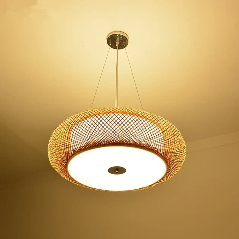 Bamboo Pendant Lights Japanese Style Hanglamp for Living Room Bedroom Dining Room - Econiko