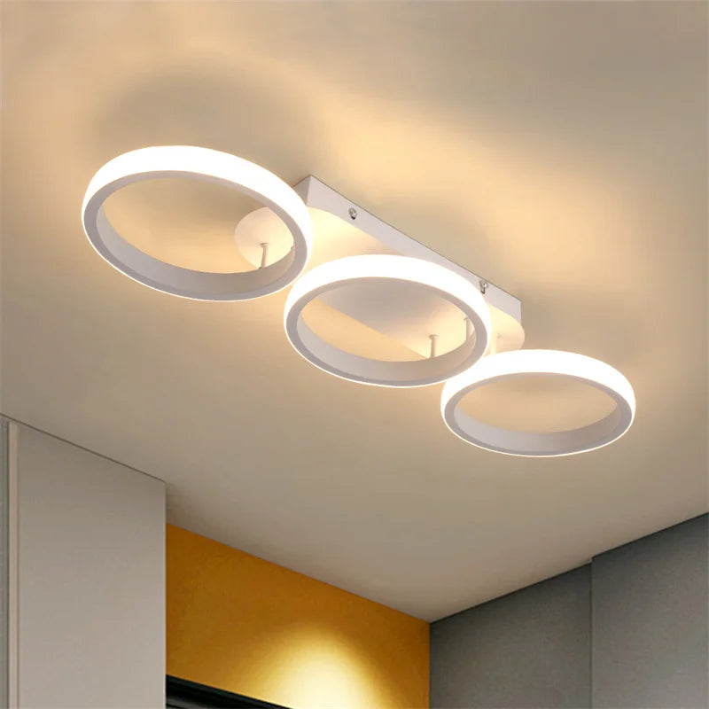 Ceiling Lamp LED Chandelier for Living Room and Bedroom - Econiko Fixture with Round/Square Design