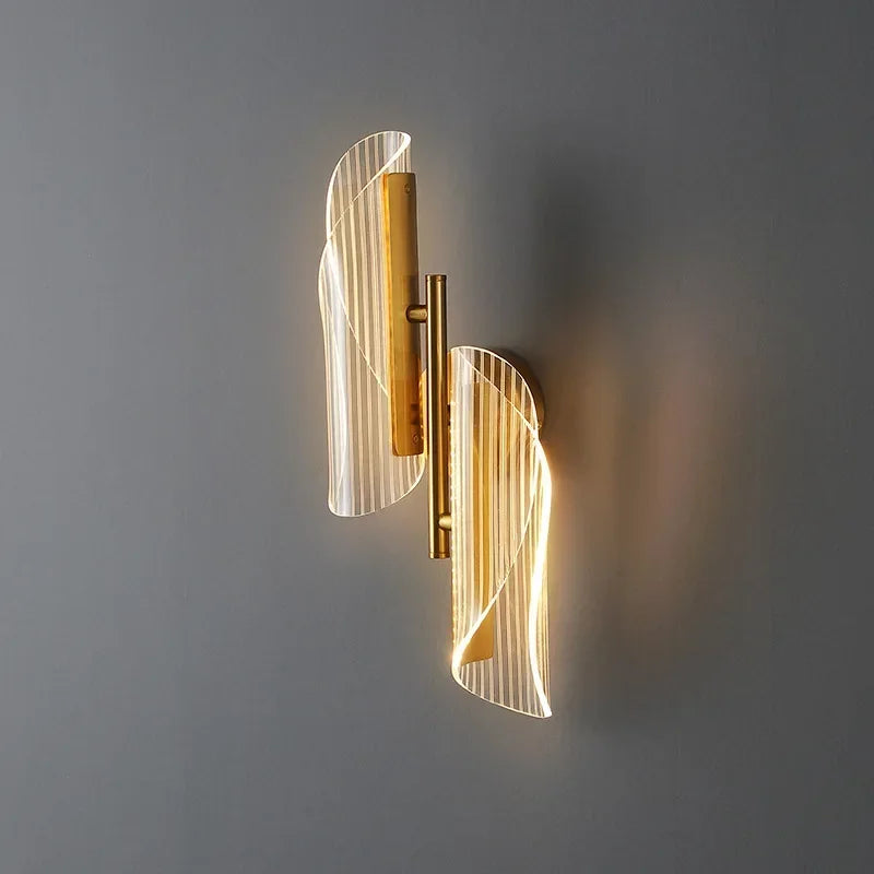 Econiko Gold LED Wall Lamp: Modern Luxury Indoor Lighting for Living Room, Bedroom Sconces