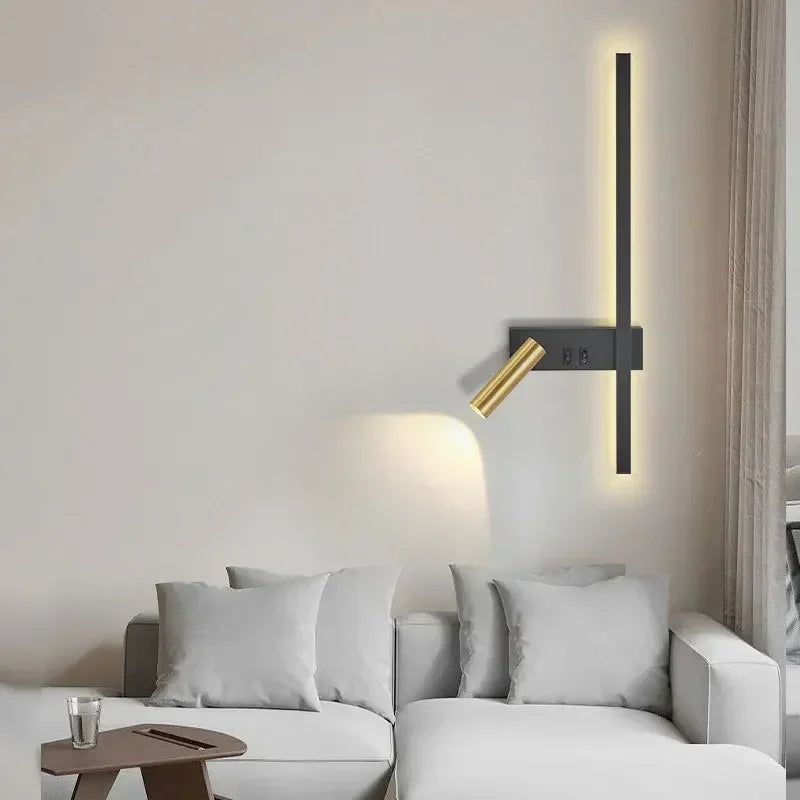 Adjustable LED Wall Sconce for Bedroom Living Background Wall Lamp by Econiko.