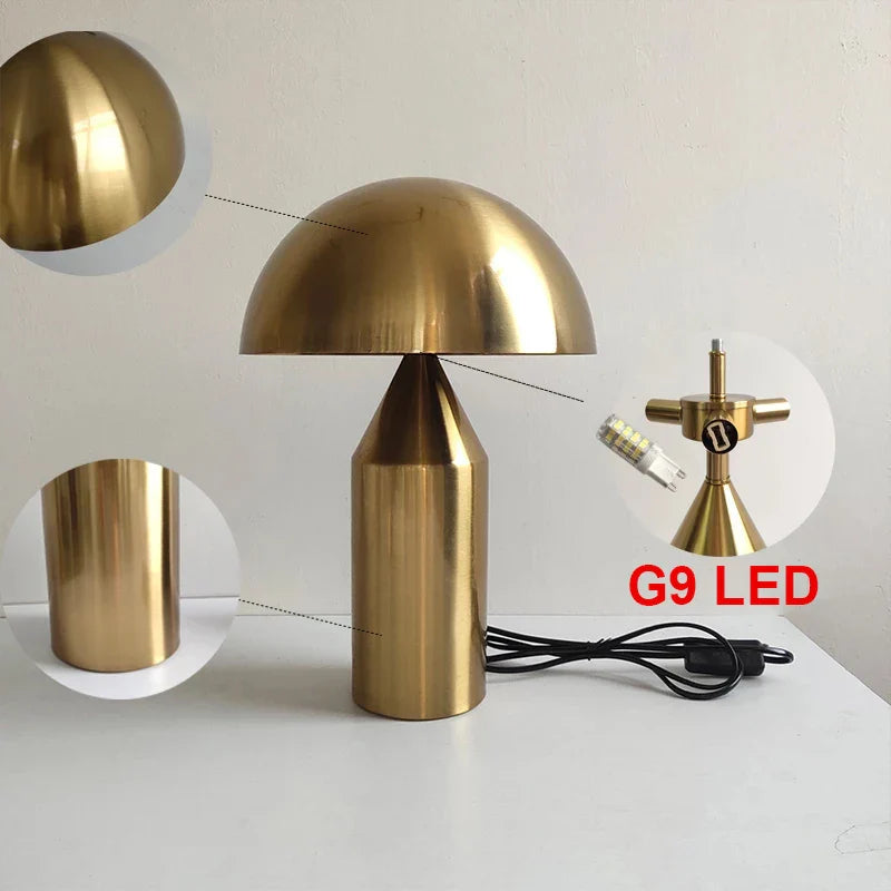 Econiko Mushroom Shape G9 LED Table Lamp Modern Nordic Desk Light Luxury Home Decor Fixtures