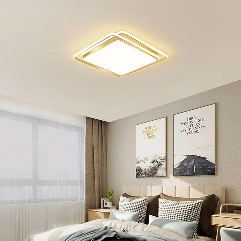 Nordic Modern LED Ceiling Lamp 152W Gold Light Fixture for Living Room by Econiko.