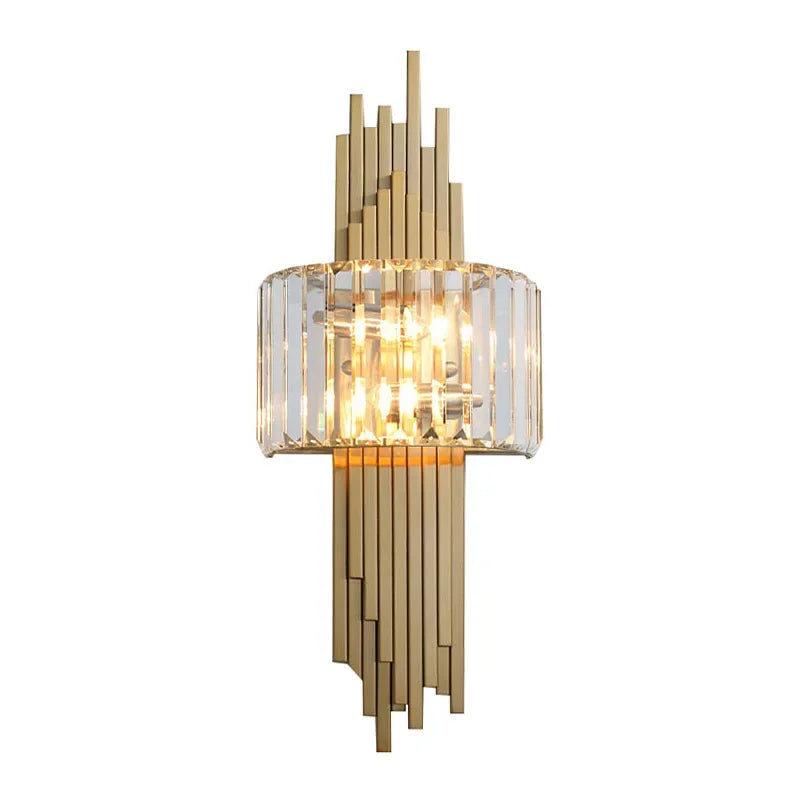 Econiko Crystal LED Wall Light: Modern Gold Nordic Sconce for Living Room & Bedroom