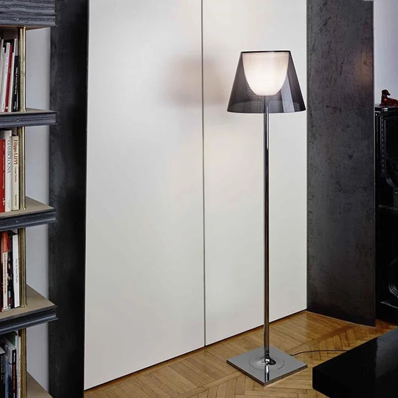 Chrome Corner Floor Lamp by Econiko: Italian Design for Bedroom and Living Room