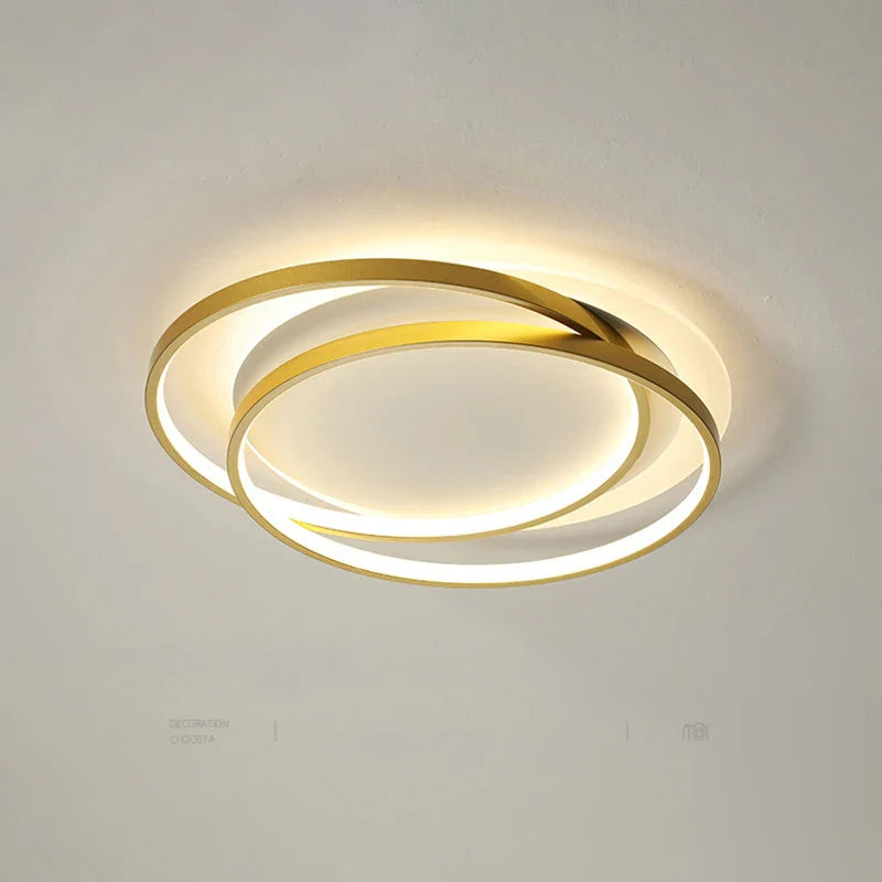 Econiko 180W LED Ceiling Lamp Modern Nordic Gold Indoor Lighting for Home Decor