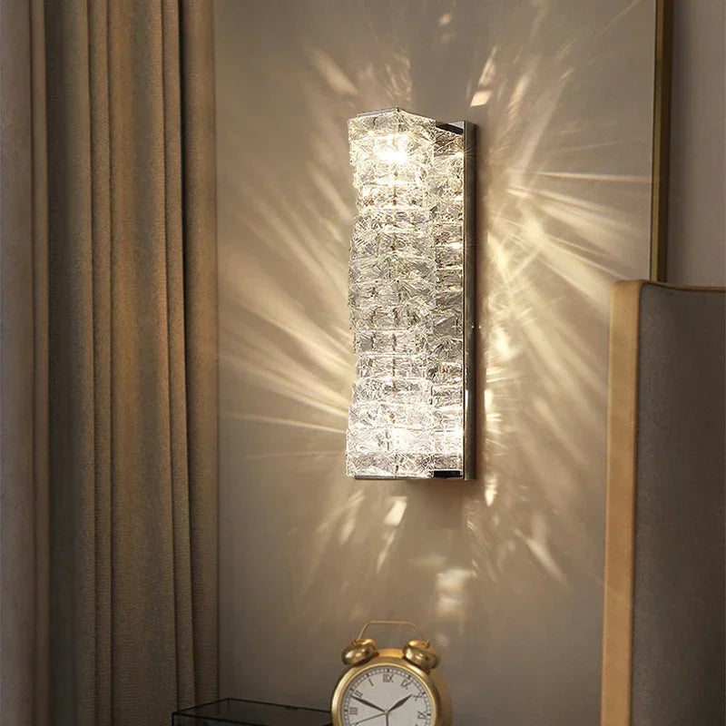 Econiko K9 Crystal LED Wall Lamp: Luxury Modern Nordic Sconces for Home Decor in Living Room