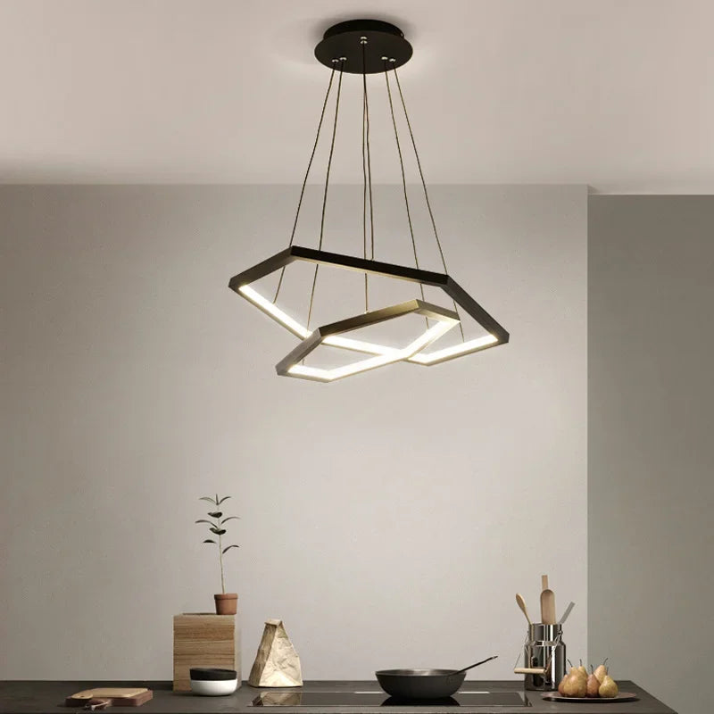 Aluminium Suspend Lamp LED Pendant Light Dimmable Minimalism Foyer Bedroom Drop Econiko