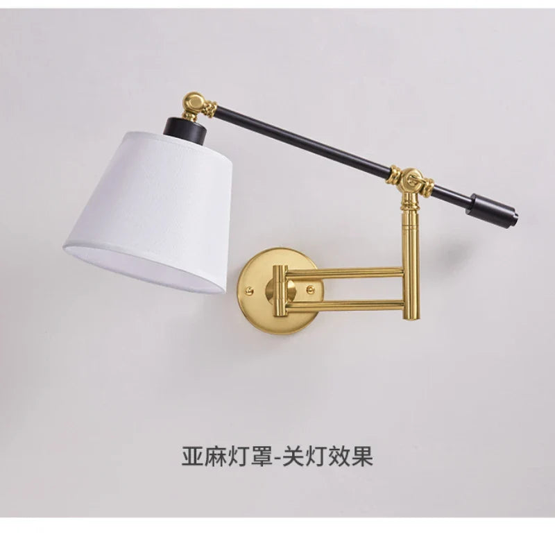 Adjustable Long Arm Wall Lamp for Bedroom, Office, Living Room - Econiko Mirror Light Sconce