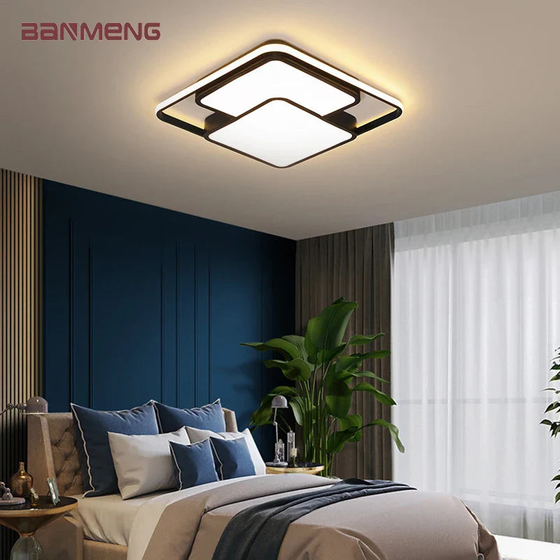 Econiko Square LED Ceiling Lamp 105W Nordic Modern Indoor Light Fixture