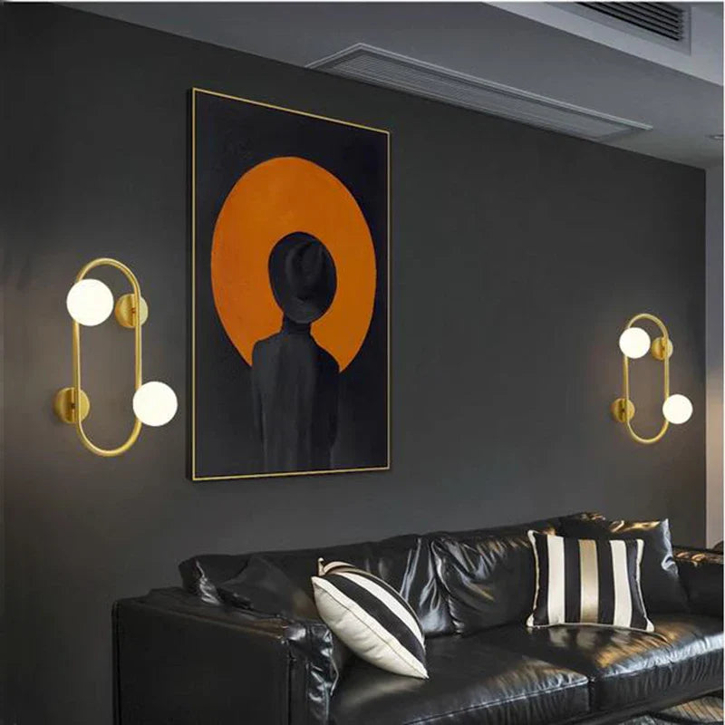 Brass Wall Sconce LED Light - Econiko Modern Indoor Lighting for Living Room Bedrooms