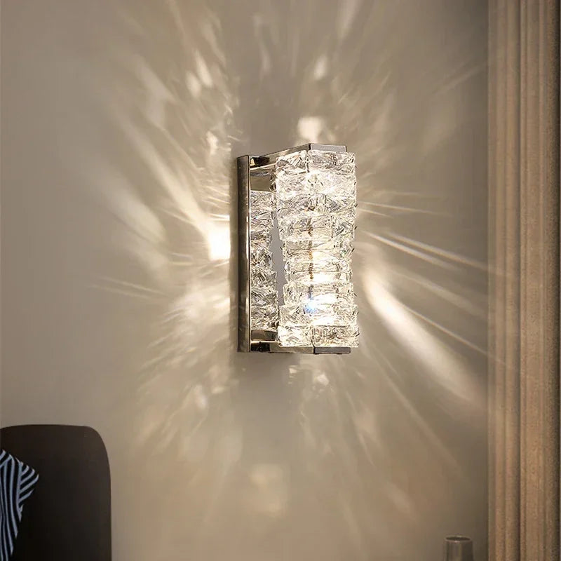 Econiko K9 Crystal LED Wall Lamp: Luxury Modern Nordic Sconces for Home Decor in Living Room