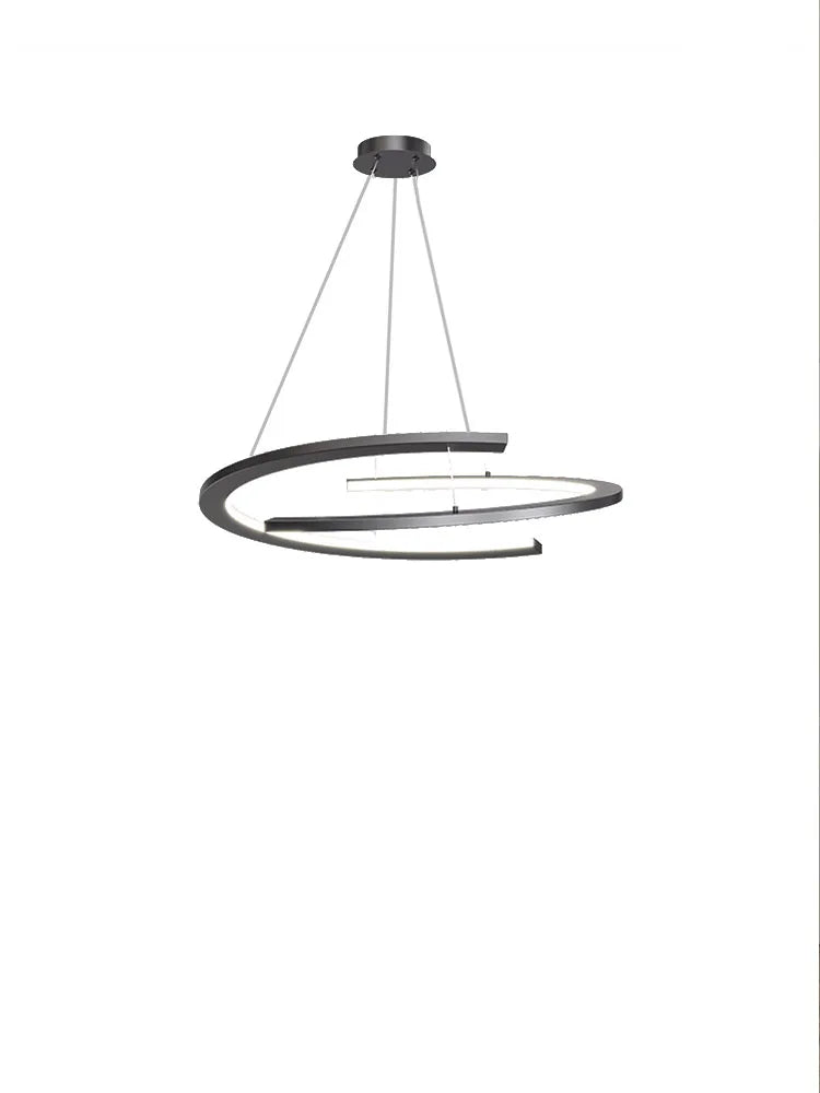 Circular Moon Light Chandelier for Living Room, Dining Room, and Bedroom by Econiko