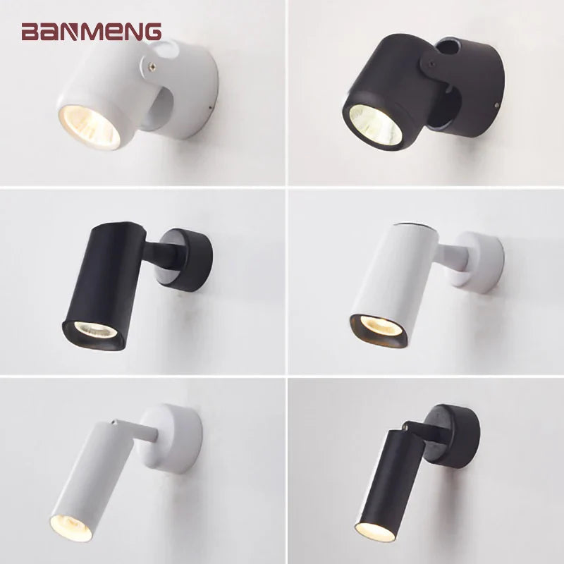 Econiko Modern Aluminum LED Wall Lamp Rotatable Spotlight for Bedroom-Living Room