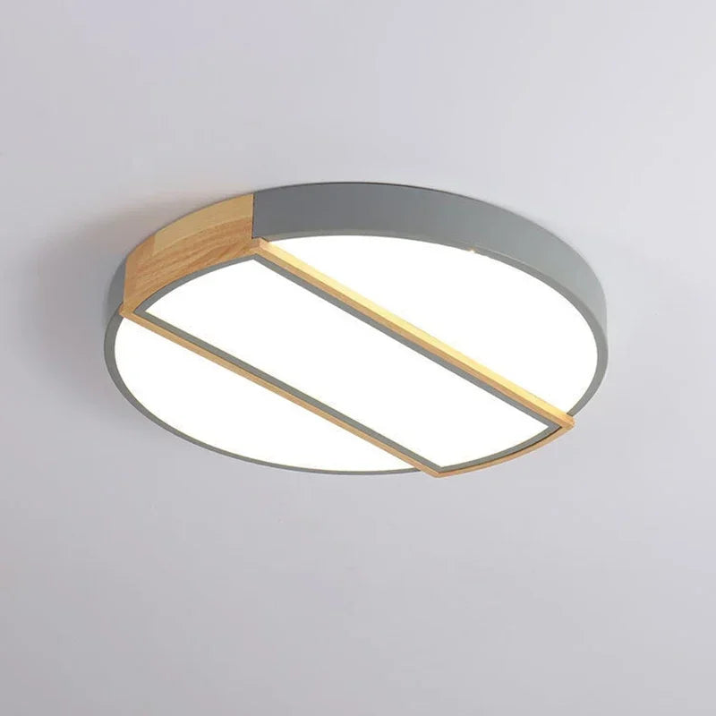 Econiko Nordic Wood LED Ceiling Lamp 192W Indoor Lighting for Living Room Bedroom Kitchen