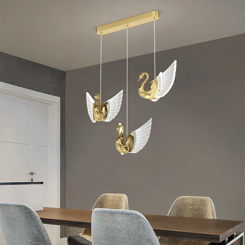 Econiko Golden Luxury LED Pendant Chandelier for Modern Nordic Home Decor