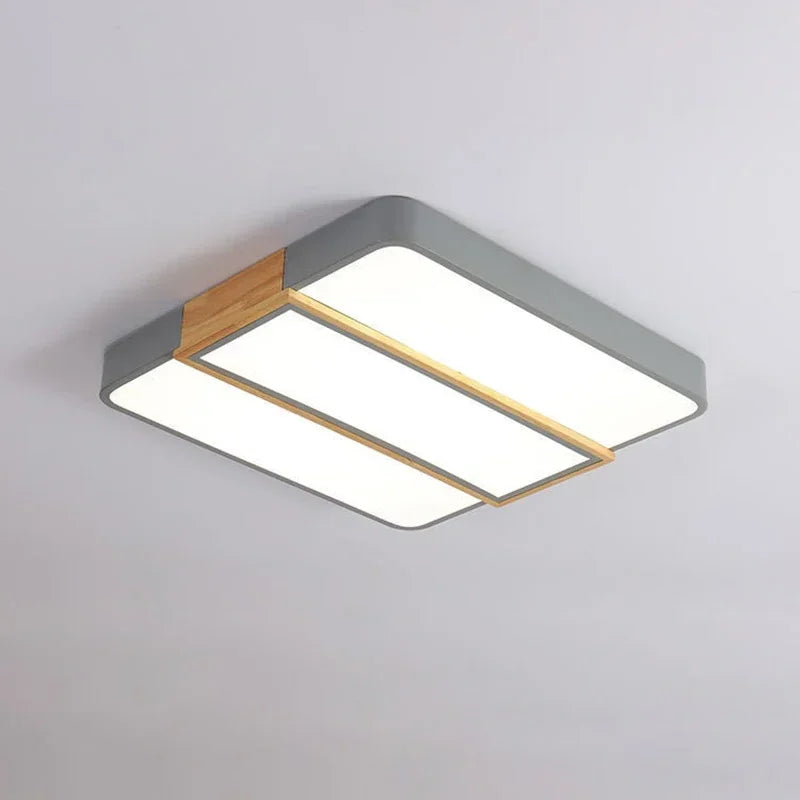 Econiko Nordic Wood LED Ceiling Lamp 192W Indoor Lighting for Living Room Bedroom Kitchen